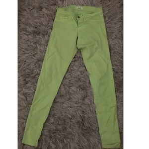 Lime green skinny jeans